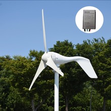 400W 12V/24V Horizontal White Wind Turbine Generator With MPPT/PWM Waterproof Wind Charger Controller Home Use 2024 - buy cheap