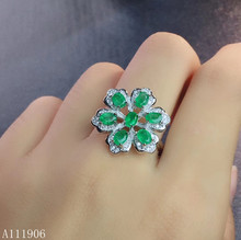 KJJEAXCMY boutique jewelry 925 sterling silver incrustado Esmeralda natural gema anillo femenino de soporte de detección de lujo 2024 - compra barato