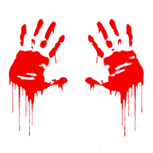 7.5cm*15cm Car Sticker 3D  Zombie Bloody Hands Print Fun Decal Funny Vinyl Sticker On Car Funny Stickers and Decals Car Styling 2024 - buy cheap