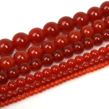 3 4 6 8 10 12 мм бусины из натурального камня красный оникс Агаты круглые свободные бусины для самостоятельного изготовления ювелирных изделий браслет ожерелье 2024 - купить недорого