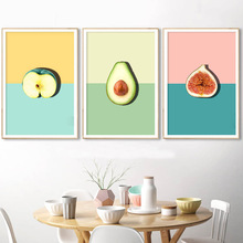 Nordic Home Decoration Posters Watercolor Fruit Apple Avocado Canvas Painting Hd Print Wall Art Picture For Kitchen Restaurant 2024 - buy cheap