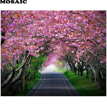 New arrival  5D DIY diamond painting full square,sakura diamond embroidery cross stitch rhinestone crystal mosaic,wall sticker 2024 - buy cheap