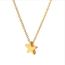 Gold silver Optional Pentagram Girl Short Chain Short star Necklaces & Pendants Jewelry Wholesale for Women 2024 - buy cheap