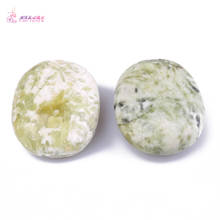 HIMABM 2 Pieces Natural Light Green Xiuyan Jade Hot Spa Basalt Stone Massage Basalt Stone Lava Rocks 6*8cm 2024 - buy cheap
