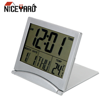 NICEYARD Foldable LCD Digital Multifunction Alarm Clock Desk Clock Time Date Temperature Timer Electronic Clocks Home Decor 2024 - buy cheap