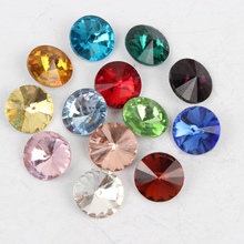 Hot selling shinning Round Pointed bottom glass mix color rhinestones for jewelry accessories . clothes bags free shipping 2024 - buy cheap