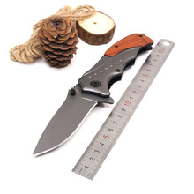 Folding Pocket Knife Tactical Survival Knife 440C Blade Wood Handle Camping Outdoor Hunting Knives EDC Multi tool 2024 - buy cheap