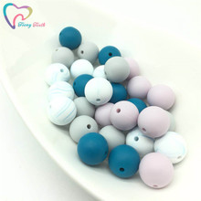 Teeny Teeth 100 PCS Silicone Round Montessori Toys Non-toxic Food Grade/BPA Free 12-15 MM Kids Chewable Toys DIY Teething Beads 2024 - buy cheap