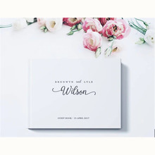 White Theme Wedding Decoration Personalized Guest Book Alternatives Guest Sign Album Custom Guest Book for Engagement Party 2024 - buy cheap