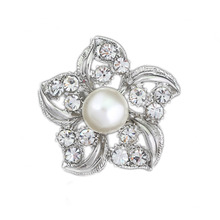 Shining Beautiful Silver Clear Rhinestone Crystal Small Flower Rhinestone Brooch Bouquet for wedding women pins 2024 - buy cheap