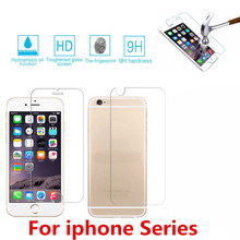 2Pcs Front+Back Tempered Glass For iPhone 5 5s 5c se 6 6s plus 7 plus 8 X Screen Protector Film case for iPhone 6 6s 7 4.7inch 2024 - buy cheap