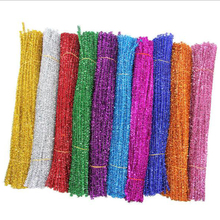 100pcs 30cm Chenille Stem Pipe Cleaner Kids Plush Educational Toy Colorful glitter Strip Cleaner Toy Handmade DIY Craft Supplies 2024 - buy cheap