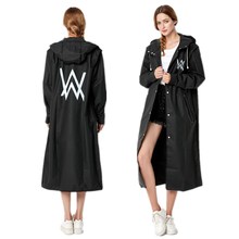New Fashion Men And Women Black Raincoat Thin Poncho Ladies Waterproof Long Slim Rain Jacket Adults Outdoor Rain Coat 2024 - buy cheap