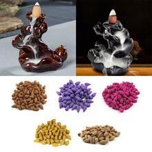 20pcs/set Incense Smoke Backflow Incense Natural Tower Backflow Incense Cones Hollow Buddhism Smoke Cones Lavender Jasmine 2024 - buy cheap