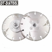 DT-DIATOOL 2pcs Diameter 115mm Electroplated Reinforced Diamond Cutting disc with M14 Thread 4.5 Inch Saw Blade for Tile Marble 2024 - buy cheap