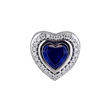 Fits Pandora Bracelet Authentic 925 Sterling Silver Sparkling Night Blue Love Heart Charm Beads for Women Jewelry Making kralen 2024 - buy cheap