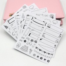 6PCS/lot New Creative Calendar Paper Sticker DIY Scrapbooking Diary Sticker Post Kawaii Stationery Toy For Kids 2024 - buy cheap