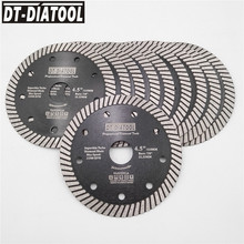 Disco de corte prensado en caliente para cortar Material duro de cerámica, hoja de sierra Turbo súper fino de 4,5 pulgadas, DT-DIATOOL, 10 Uds./pk, 115mm 2024 - compra barato