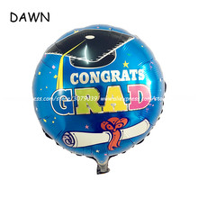 Wholesale 50pcs/lot 18 inch graduation balloons for graduation ceremony with doctorial hat foil ballons party decoration 45*45cm 2024 - buy cheap