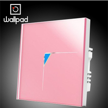 Interruptor de parede wallpad, 1 gang, 2 direções, vidro de cristal de luxo, à prova d'água, interruptor de luz de parede, 110 ~ 250v