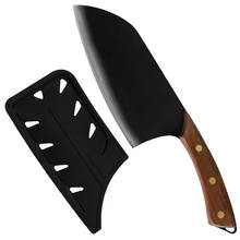 Zyzuo-cuchillo de cocina de acero inoxidable 3Cr13, utensilio para picar de carnicero, con mango de madera, herramienta de cocina con cubierta 2024 - compra barato