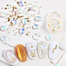 1 frasco de diamantes de imitación para uñas, tachuelas de remache, cuentas de forma mixta 3D, decoración de cristales, accesorios de gemas de diamante SE * 23 2024 - compra barato