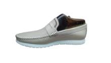 Zapatos de piel auténtica hechos a mano para hombre, mocasín informal de piel de oveja de cordero, sin cordones, color Beige 2024 - compra barato