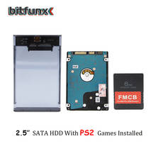 Bitfunx-disco rígido ps2 fmcb, cartão para jogos usb, + 2.5 ''sata hdd, drive com ps2, jogos, em caso de disco rígido, usb 2024 - compre barato