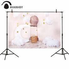 Allenjoy задний фон для студийной фотосъемки ребенка, невинный медведь, воздушный шар, детский душ, Фотофон для фотосессии 2024 - купить недорого