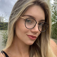 glasses frame women 2020 Fashion Transparent cat eye spectacle frame Vintage metal frame Woman clear Optical Computer Glasses 2024 - buy cheap