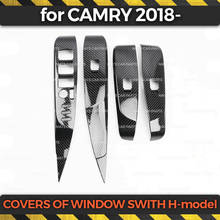 Cubiertas de ventana con carcasa modelo H para Toyota Camry 2018-plástico ABS 1 juego/4 Uds decoración de moldeado para el exterior del coche 2024 - compra barato