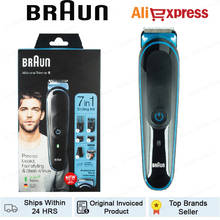 Электробритва Braun 7 в 1 3 MGK5245, моющаяся перезаряжаемая Водонепроницаемая триммер для бороды и машинка для стрижки волос для мужчин 2024 - купить недорого