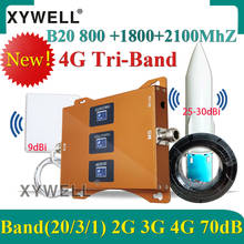 New!!Tri-Band B20 800/1800/2100mhz Cellphone Cellular Signal Booster 4G Cellular Amplifier 4g Repeater GSM 2G 3G 4G LTE DCS UNTS 2024 - buy cheap