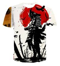 Japanese Samurai 3D Print T-shirt Men Women Fashion O-Neck Short Sleeve T Shirt Harajuku Hip Hop Streetwear Ninja Tees Tops Male 2024 - buy cheap