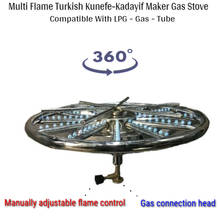 Мульти-пламя Регулируемая Турецкая Kunefe Kadayif печь обжига десерт Crep плита плиты-360 ° вращающийся Топ Lpg газовая трубка 2024 - купить недорого