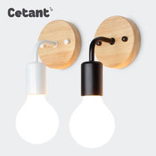 CETANT  LED Wall Lamp Modern Wood Lamp Nordic Loft Style lamps Industrial Vintage Iron wall light for Bar Cafe Restaurant  Home 2024 - buy cheap