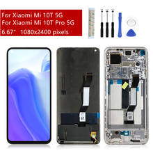 Для xiaomi Mi 10T 5G ЖК-дисплей, сенсорный экран, дигитайзер, для сборки, с корпусом, для Xiaomi mi 10t pro 5g экран Замена 6,67" 2024 - купить недорого