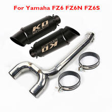 Slip on FZ6 FZ6N FZ6S Motorcycle Exhaust System Muffler Pipe Tips Connection Link Pipe for Yamaha FZ6 FZ6S FZ6N  2004-2011 2024 - buy cheap