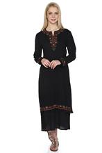 Women's Black Long Sleeve Sibel Dress Sile cloth Turkish woven have each color 2024 - купить недорого