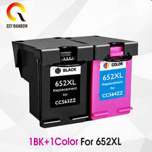 QSYRAINBOW-repuesto de repuesto para HP 652 XL, pieza de color negro para HP Deskjet 1115, 1118, 2135, 2136, 2138, 3635, 3636, 3835, 4535, 652XL 2024 - compra barato