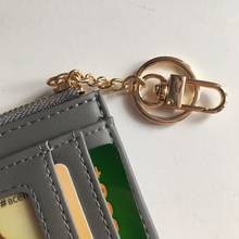Brand Card Holder Women Soft Leather Key Chain Bag Small Card Wallets Female