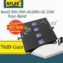 AMPLIFICADOR DE señal móvil CDMA 850, 900, 1800, 2100 Mhz, de cuatro bandas repetidor GSM, 2G, 3G, 4G, GSM, CDMA, DCS, WCDMA Set, 1 ud. 2024 - compra barato