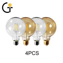 4pcs/lot G95 E27 Vintage Lamp Retro Edison Filament Bulb 6w Bombillas 220v-240v 2500k Gold Glass Bulb Home Decoration 2024 - buy cheap