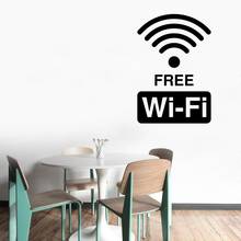 Sinalizador minimalista arte de parede wifi, adesivo decorativo removível para casa e sala de estar a002221 2024 - compre barato