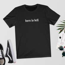 Skuggnas-Camiseta de Born In Hell para mujer, camisa de estética del infierno, camisetas góticas, camisetas Unisex de moda 2024 - compra barato