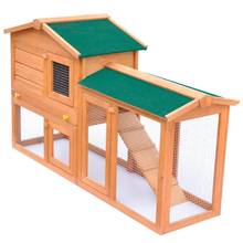 55" Wooden Chicken Coop Hen House Large 2 Layer Rabbit Hutch Poultry Cage Habitat Open Base Pine Wood Color[US-Stock] 2024 - buy cheap