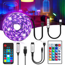 5050 SMD DC 5V USB LED Strip Light RGB USB Charger Led Light Ribbon Decor Lamp 0.5M 1M 2M 17Key/24Key Remote Mini 3key Control 2024 - buy cheap