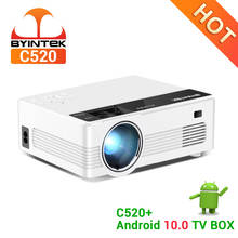 BYINTEK C520 Mini HD 150 дюймов Домашний кинотеатр Портативный светодиодный проектор для телефона 1080P 3D 4K (опционально Android 10 TV Box) 2024 - купить недорого