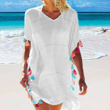 Ropa de playa para mujer, traje de baño corto holgado a rayas de licra, Pareo, 2020 2024 - compra barato