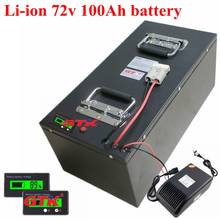 Batería de iones de litio de 72v, 100Ah, 100A, BMS, 7000w, 8000w, para bicicleta, triciclo, carretilla elevadora, scopoter, ebike + cargador de 10A 2024 - compra barato